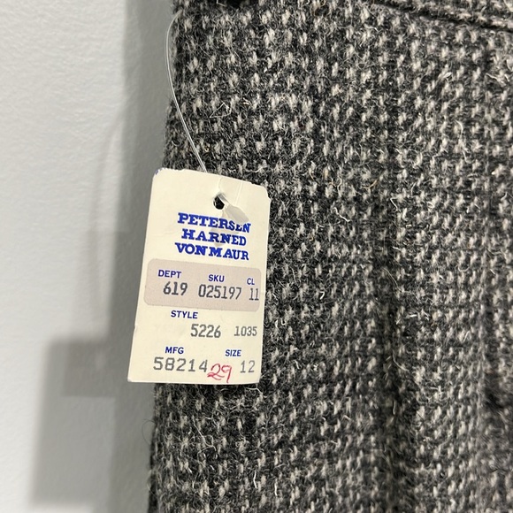 Vintage 1980s Crazy Horse high rise Italian wool pants tapered leg gray - Picture 9 of 16